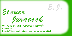 elemer juracsek business card